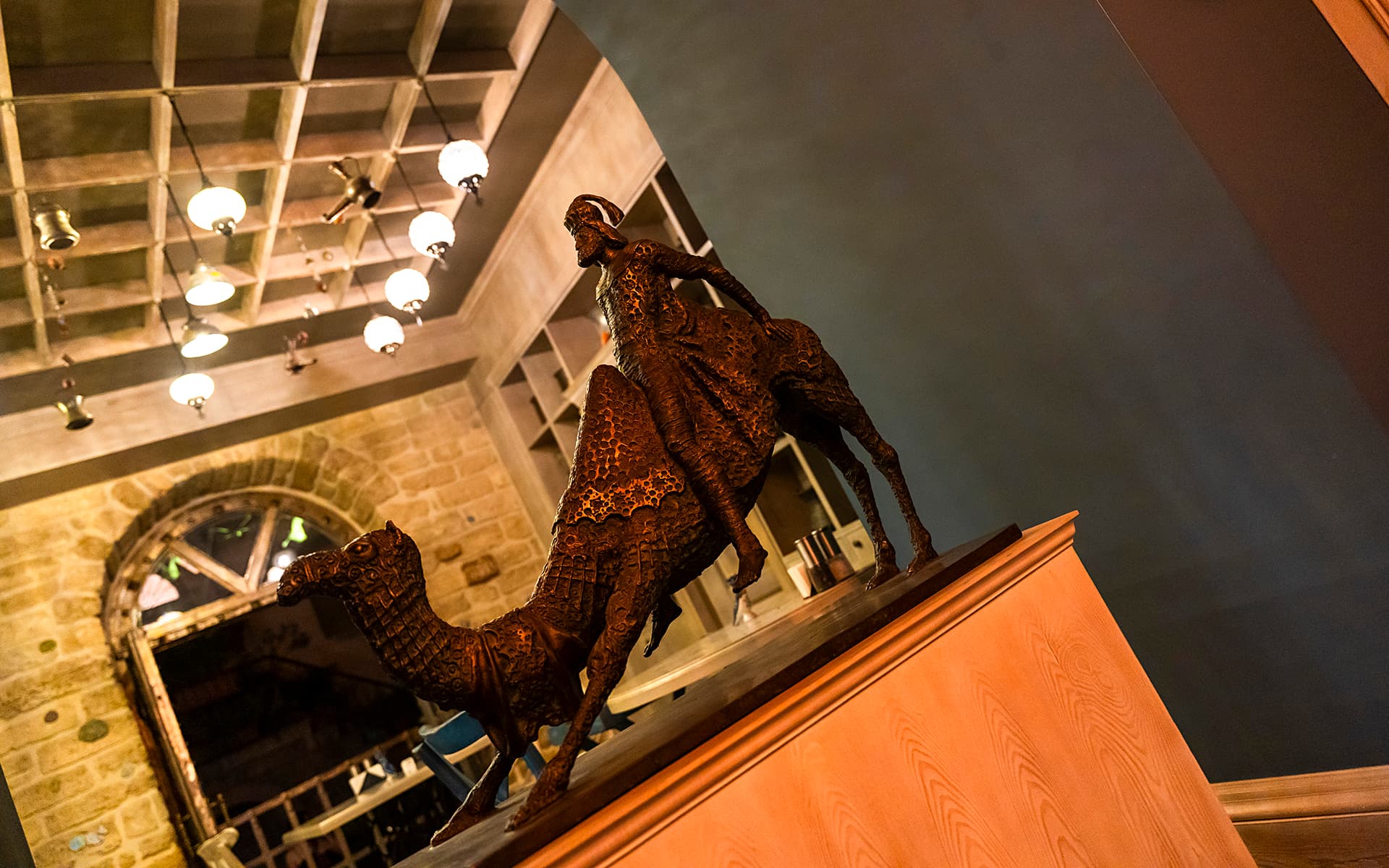 Custom restaurant sculpture detail