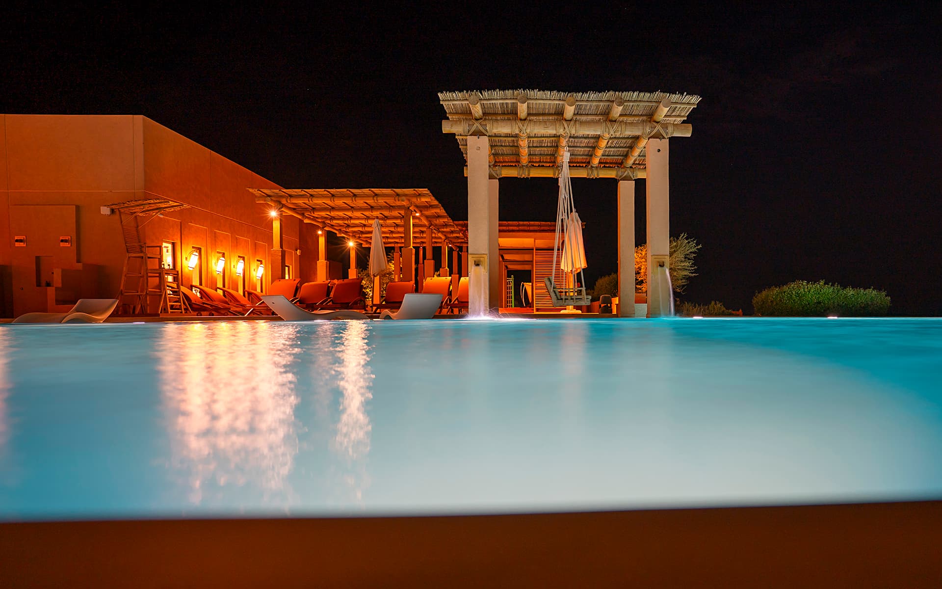 Pool terrace evening event space