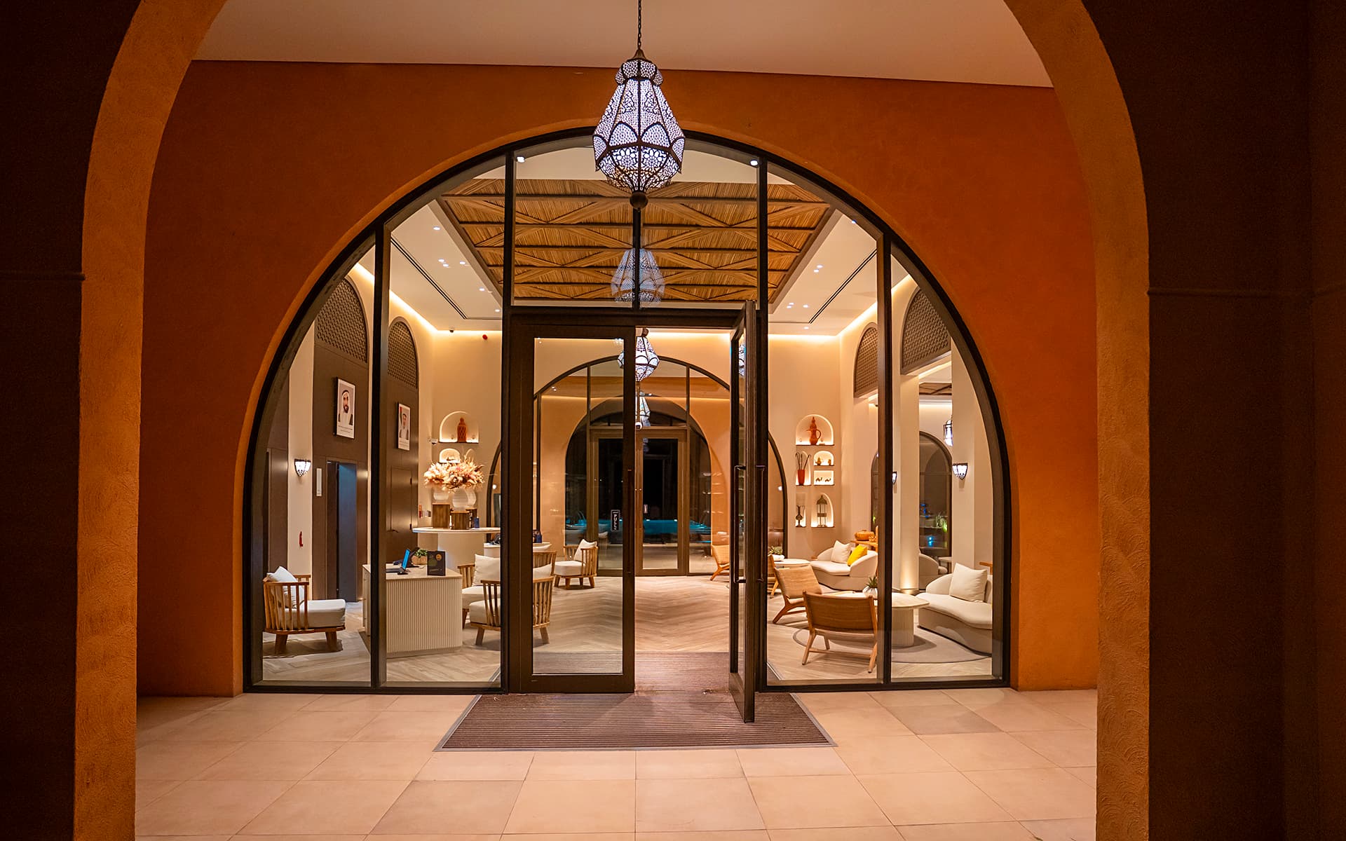 Modern showroom entrance