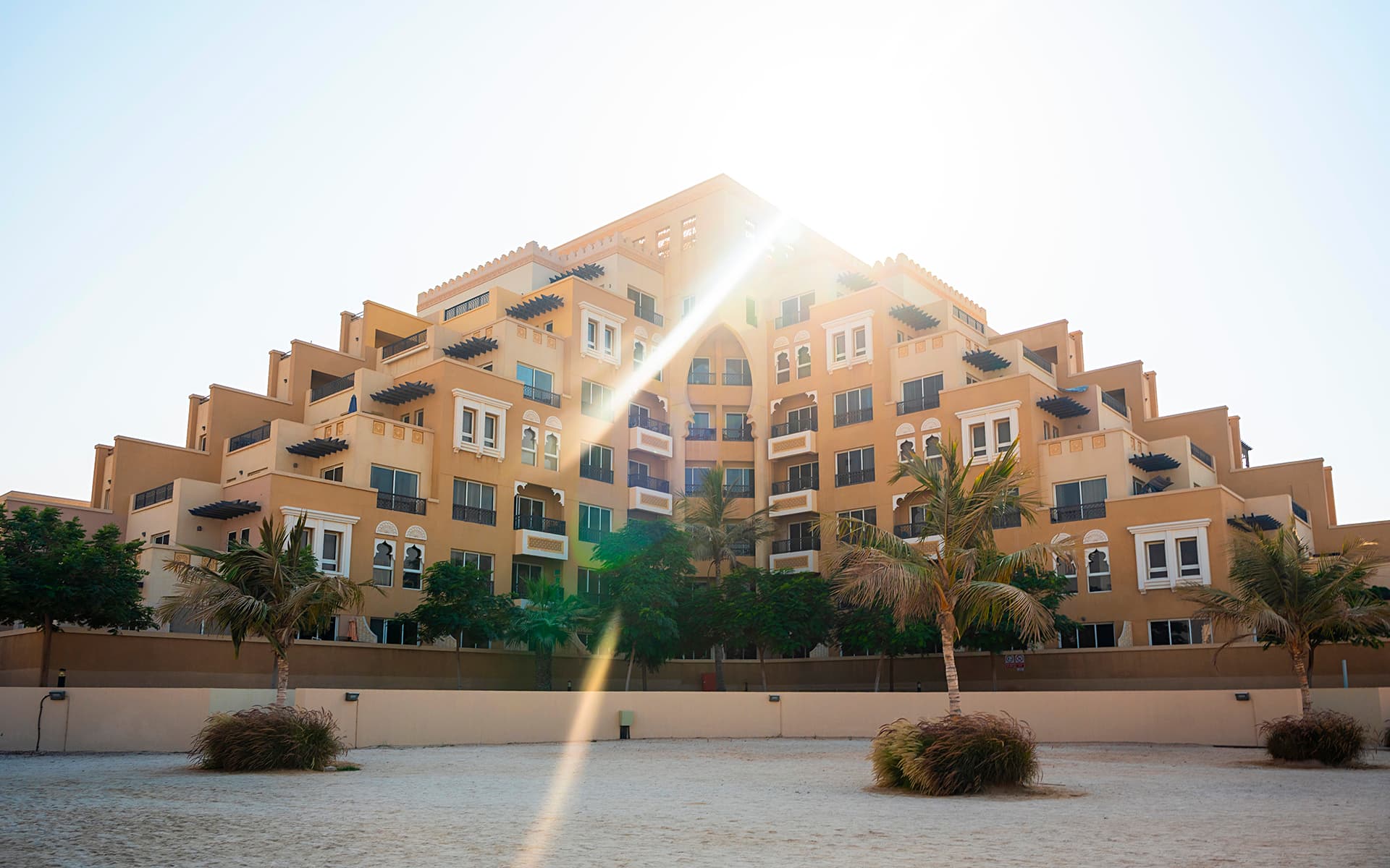 Modern apartment building exterior