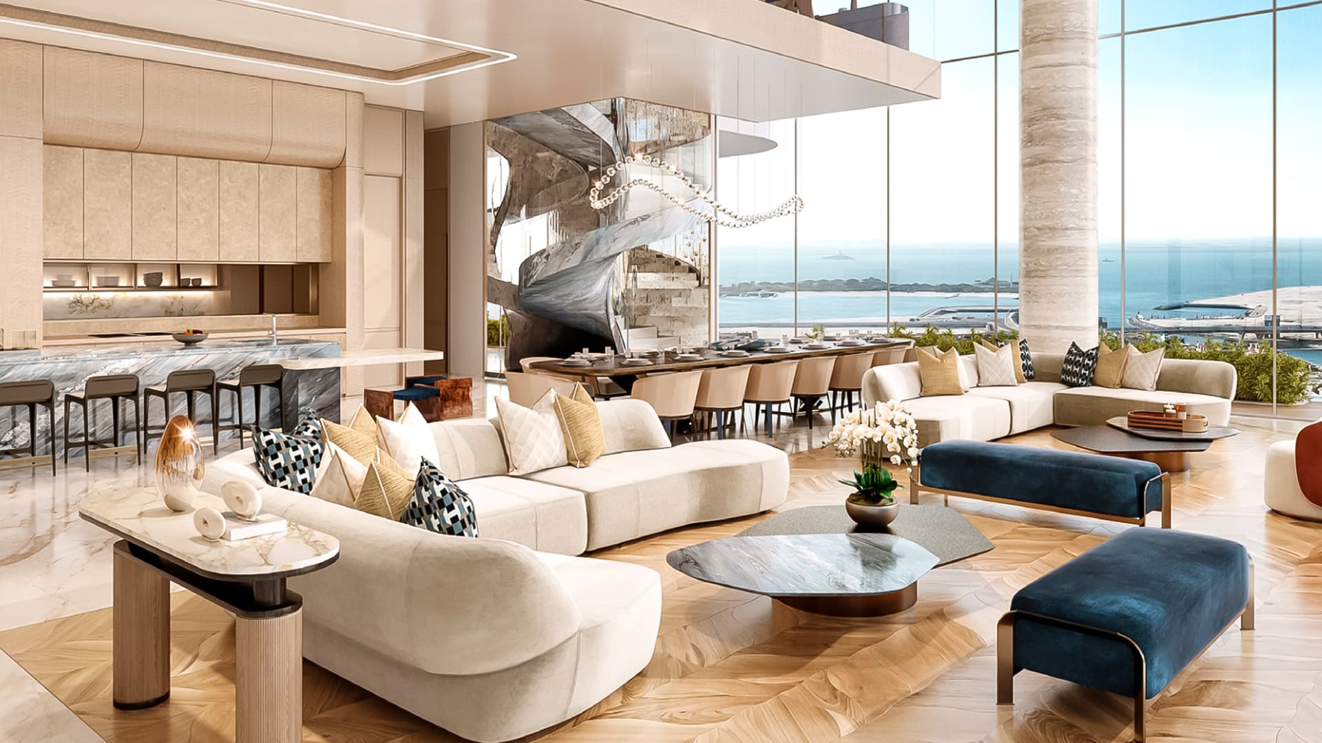 Modern vacation rental living space