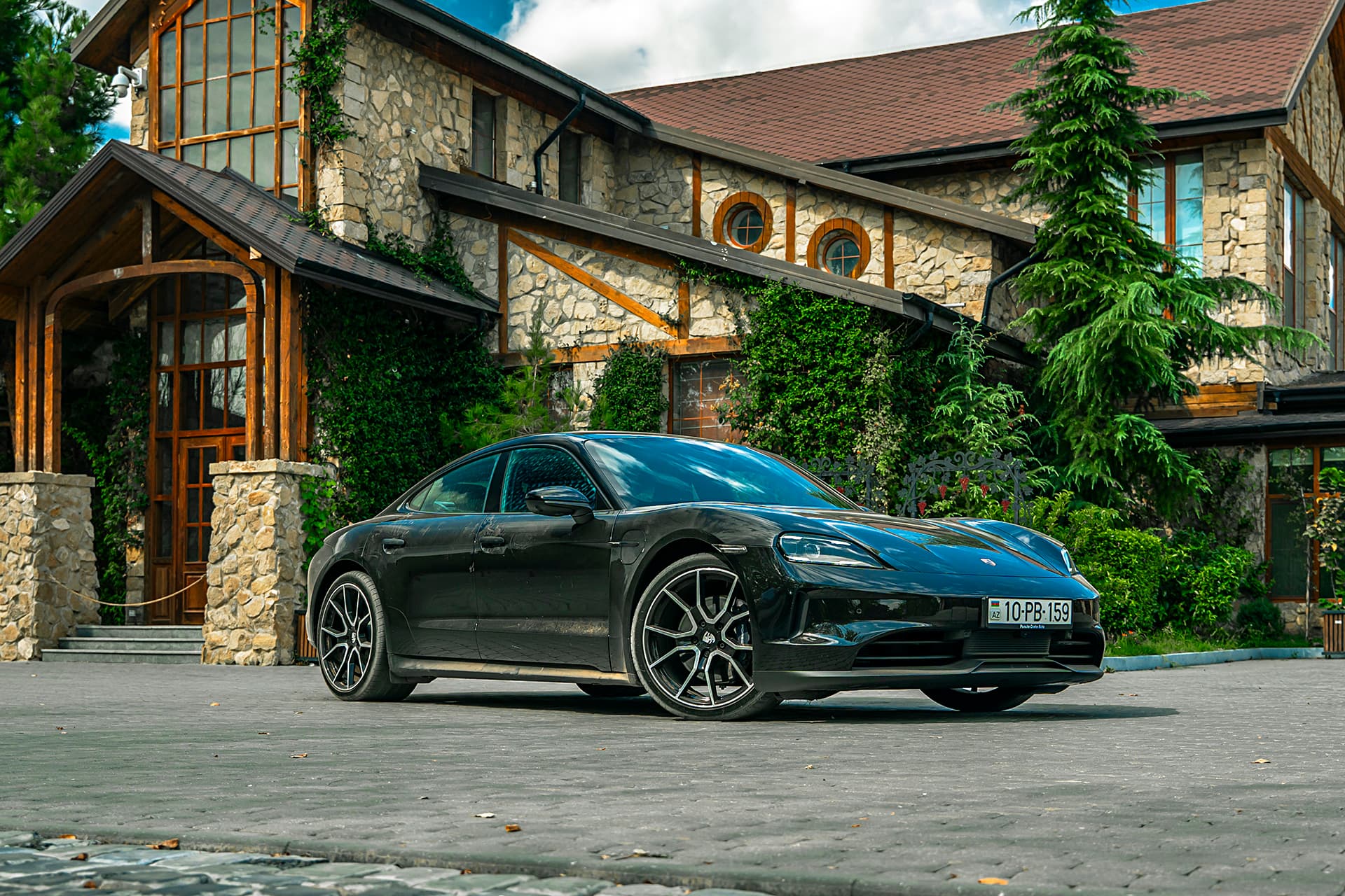 Stone villa entrance